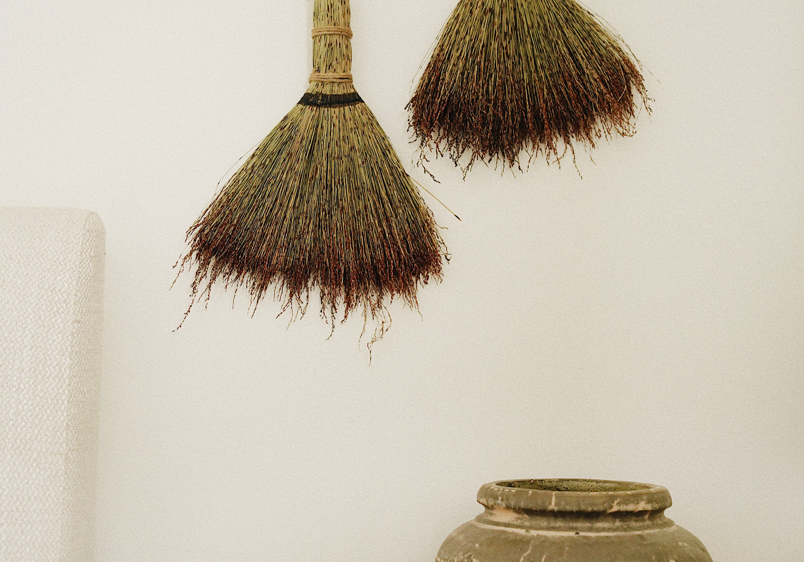 Nika Natural Grass Hand Broom | CallaForma  Edit alt text